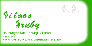 vilmos hruby business card